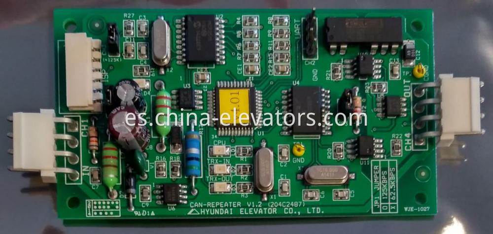 Tablero CAN-REPEATER para ascensores Hyundai 204C2487 CAN-REPEATER Board for Hyundai Elevators 204C2487